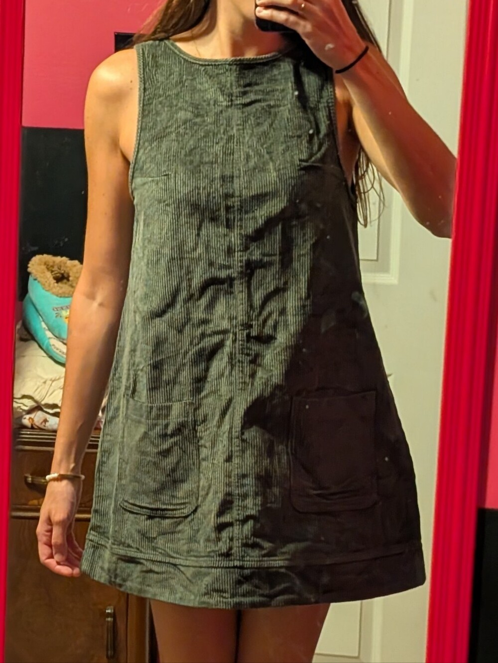 Corduroy Scoop Back Dress